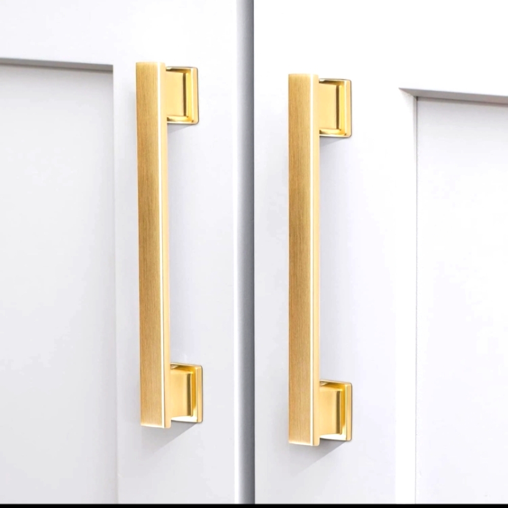 20 Pack Of Vehcil Square Brushed Heavy Brass Cabinet Pulls, 5 5 Inch(128mm),